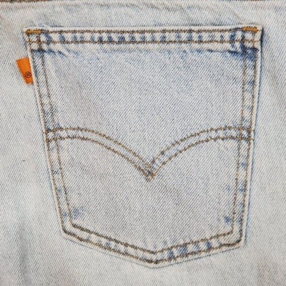 Levi's Vintage Orange Tab 560 Light Wash Jean Shorts Size 40 - Picture 6 of 12